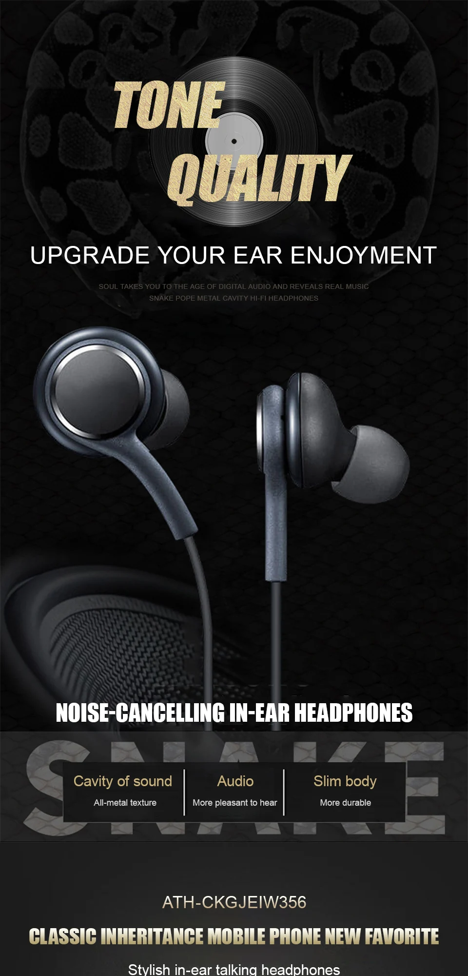 Słuchawki douszne z przewodowy – Audiophile Headphone Wired recenzja i cena